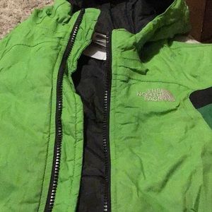 Green Nortface toddler